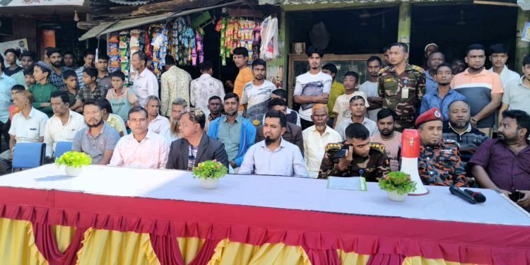 আলীকদম বাজারে অগ্নি নিরাপত্তা বিষয়ক মহড়া অনুষ্ঠিত